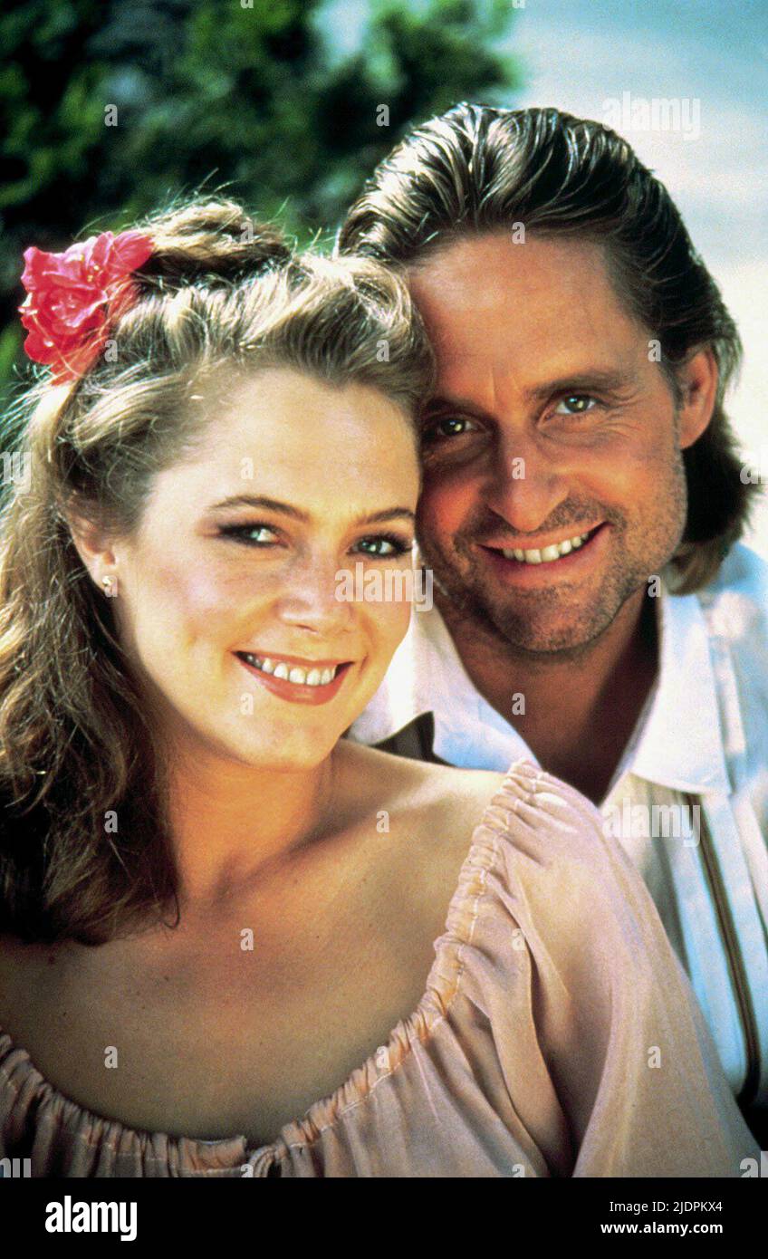 TURNER,DOUGLAS, ROMANCING THE STONE, 1984 Banque D'Images