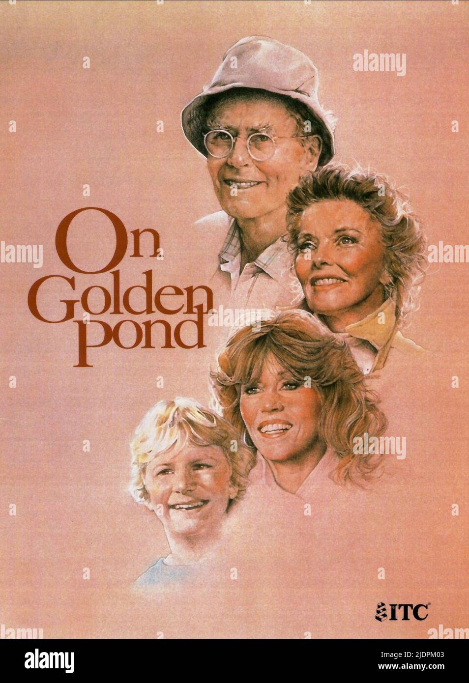 FONDA,HEPBURN,FONDA,AFFICHE, SUR GOLDEN POND, 1981 Banque D'Images