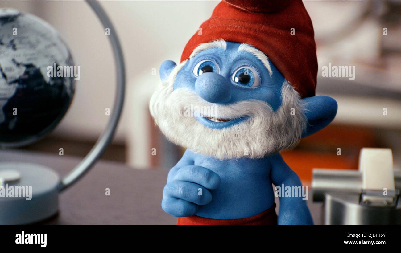 PAPA SMURF, LES SCHTROUMPFS, 2011, Banque D'Images