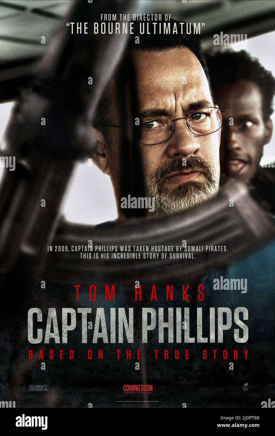 AFFICHE TOM HANKS, CAPITAINE PHILLIPS, 2013, Banque D'Images