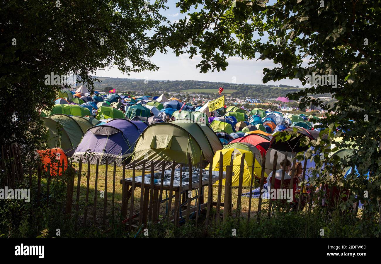 Festival de Glastonbury 2022. Mercredi Premier jour 22 juin 2022. Crédit : Alay Live News/Charlie Raven Banque D'Images