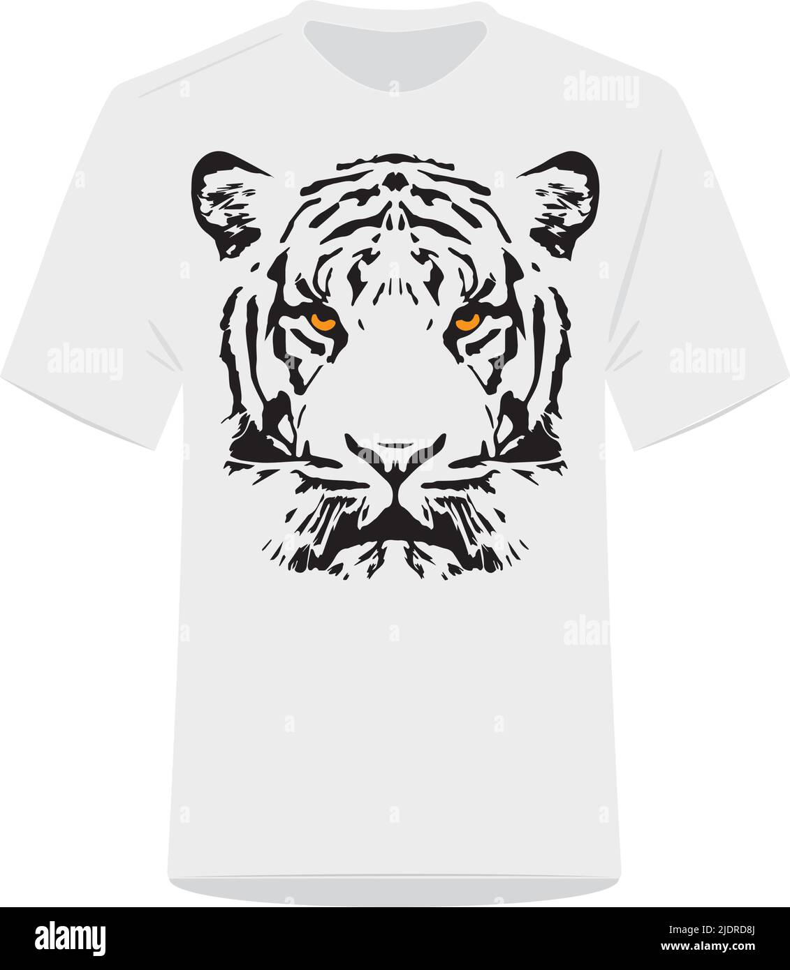 Silhouette de tigre blanc, design artistique. Illustration tigre blanc, motif t-shirt. Art mural, illustration, vecteur Illustration de Vecteur