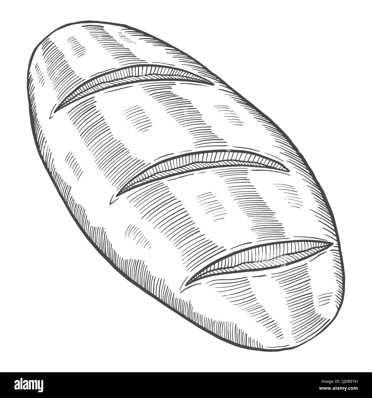 classic bread italie ou cuisine italienne cuisine traditionnelle nourriture isolée doodle croquis dessiné à la main avec illustration vectorielle style vectoriel Banque D'Images