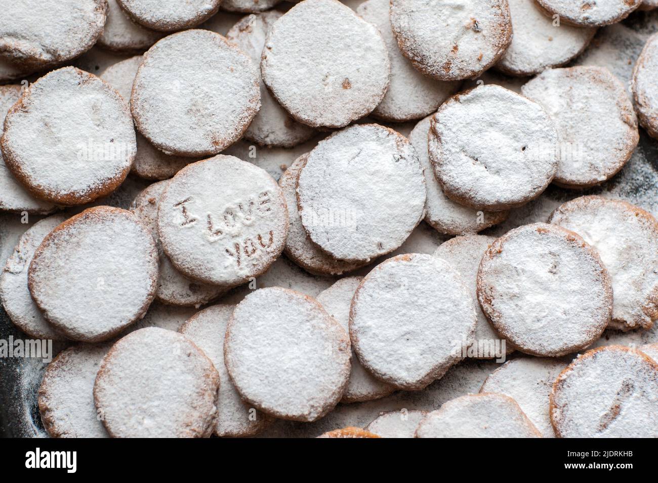 Petits gâteaux faits maison cuisine de fond Banque D'Images