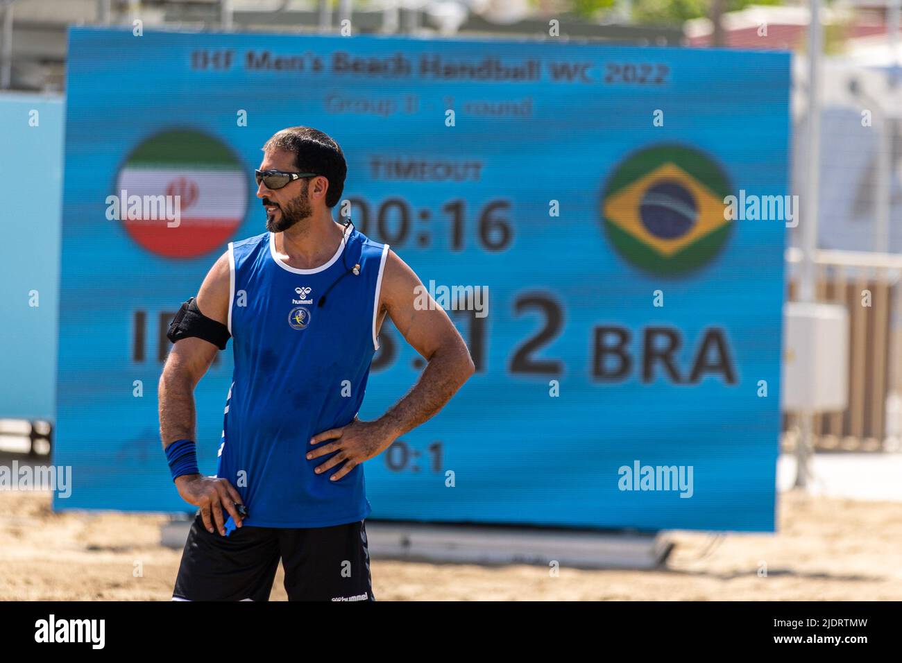 Heraklio(GR), 23/06/2022 - Handball de plage / World Champinships - Terceiro dia da Copa do Mundo de Beach Handebol que está sendo realizada no Karteros Banque D'Images