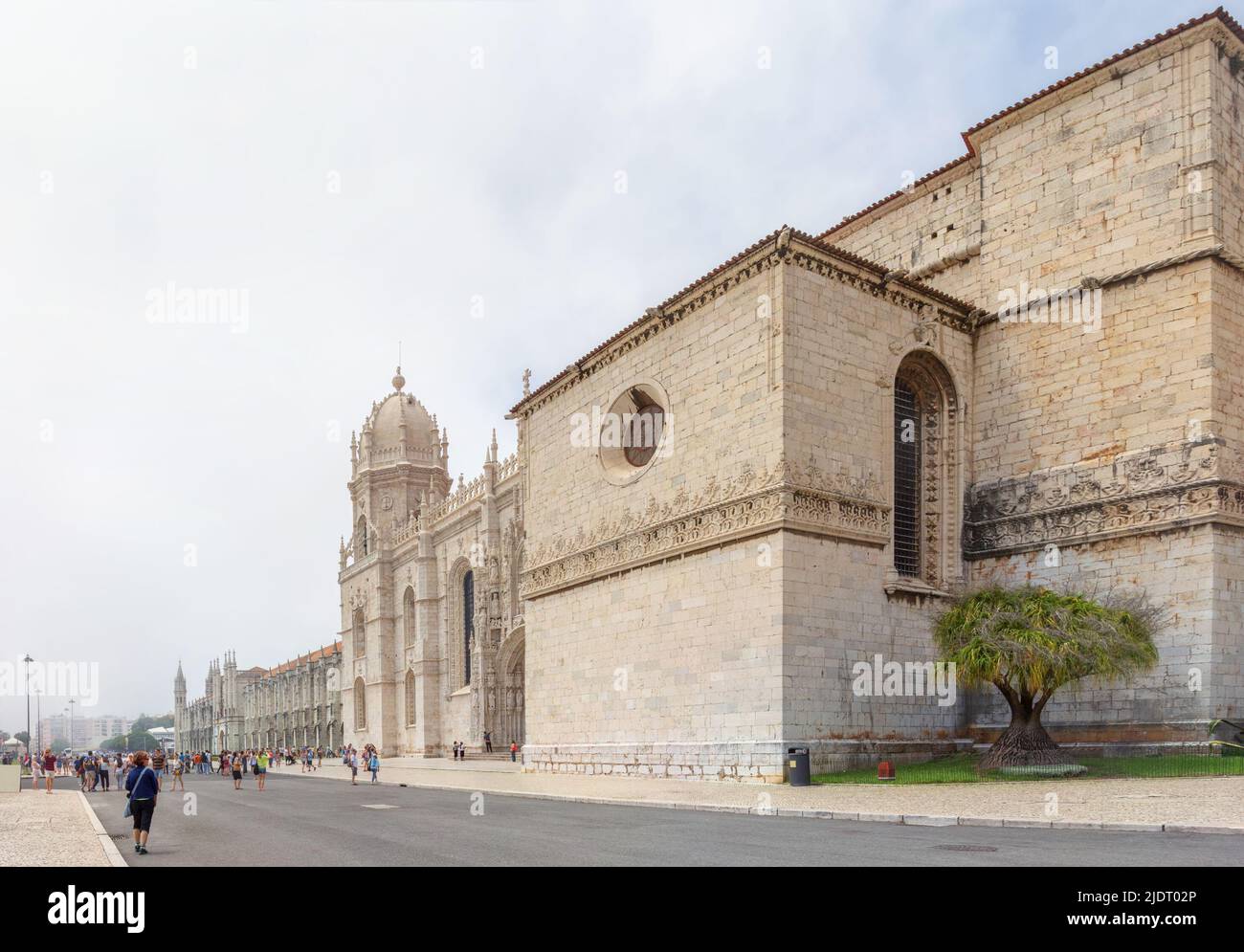 Le monastère de Jeronimos ou Hieronymites. Classé au patrimoine mondial de l'UNESCO, il est un chef-d'œuvre de l'art Manueline Belem, Lisbonne, Portugal Banque D'Images