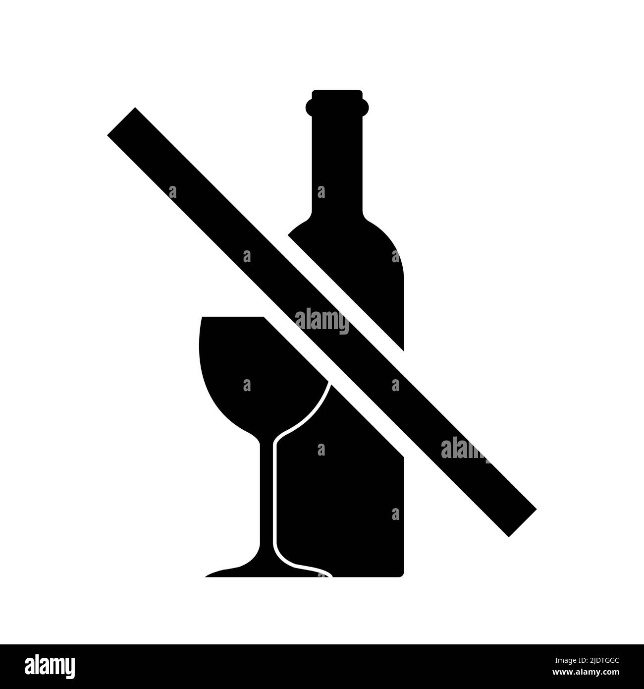Pas de signe de boire, pas d'alcool, interdit activitive Illustration de Vecteur