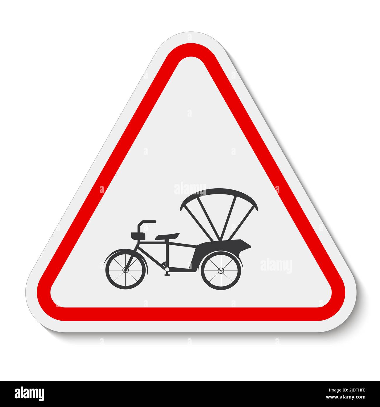 Attention au symbole tricycle, isoler sur fond blanc, illustration vectorielle EPS.10 Illustration de Vecteur