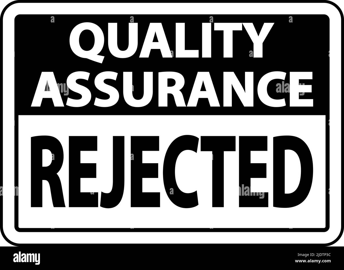 Assurance qualité - signe rejeté Illustration de Vecteur