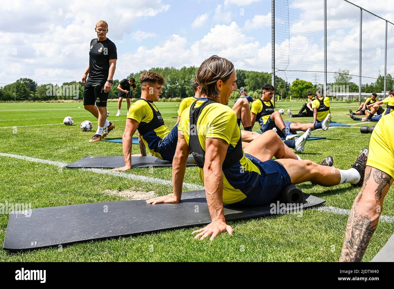 Lier, Belgique, 23 juin 2022, Casper Nielsen de l'Union photographié lors d'une session de formation en prévision de la saison 2022-2023, de l'équipe belge de football de première division Royale Union Saint-Gilloise, jeudi 23 juin 2022 à Lier. BELGA PHOTO TOM GOYVAERTS Banque D'Images