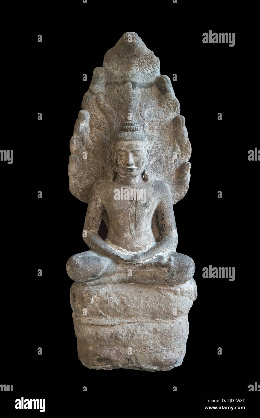Bouddha de grès ancien Banque D'Images