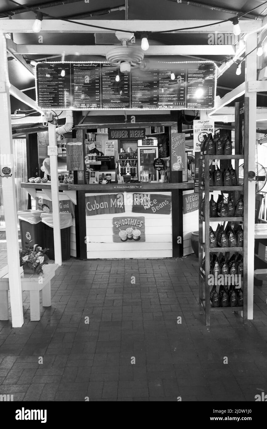 Cuban Coffee Queen à Key West, FL, Floride. Établi en 2009, avec trois emplacements à Key West. Meilleur café frais rôti. Faites des choses stupides plus rapidement. Banque D'Images