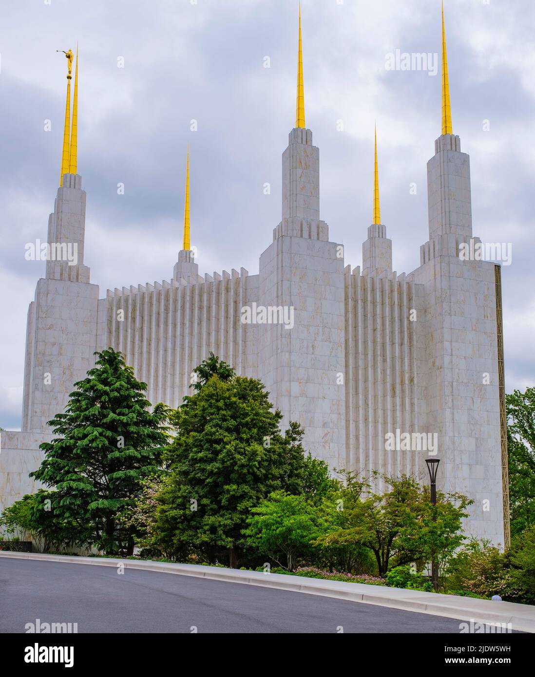 Temple Mormon, Kensington, Maryland, États-Unis. Banque D'Images