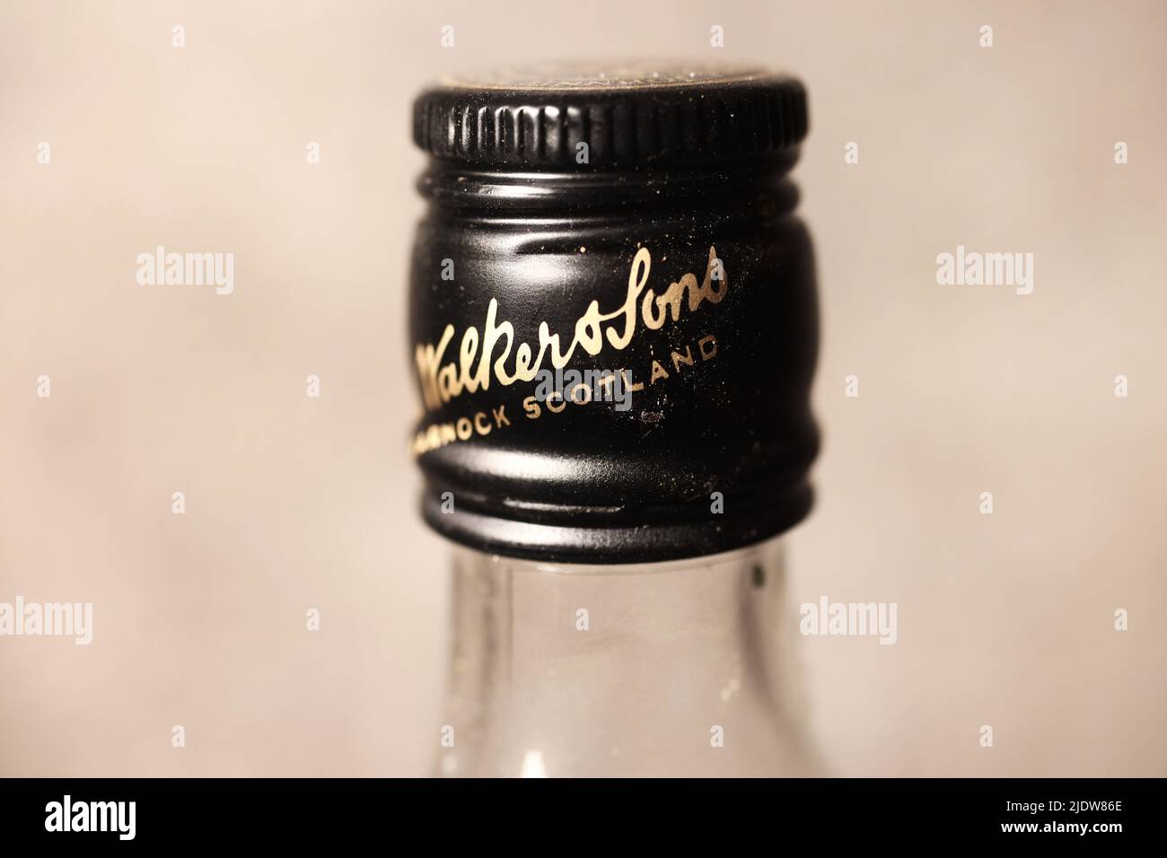 Johnnie Walker, Black Label, whisky Old Scotch, de Diageo plc. Banque D'Images Johnnie Walker, Black Label, whisky Old Scotch, de Diageo plc. Banque D'Images