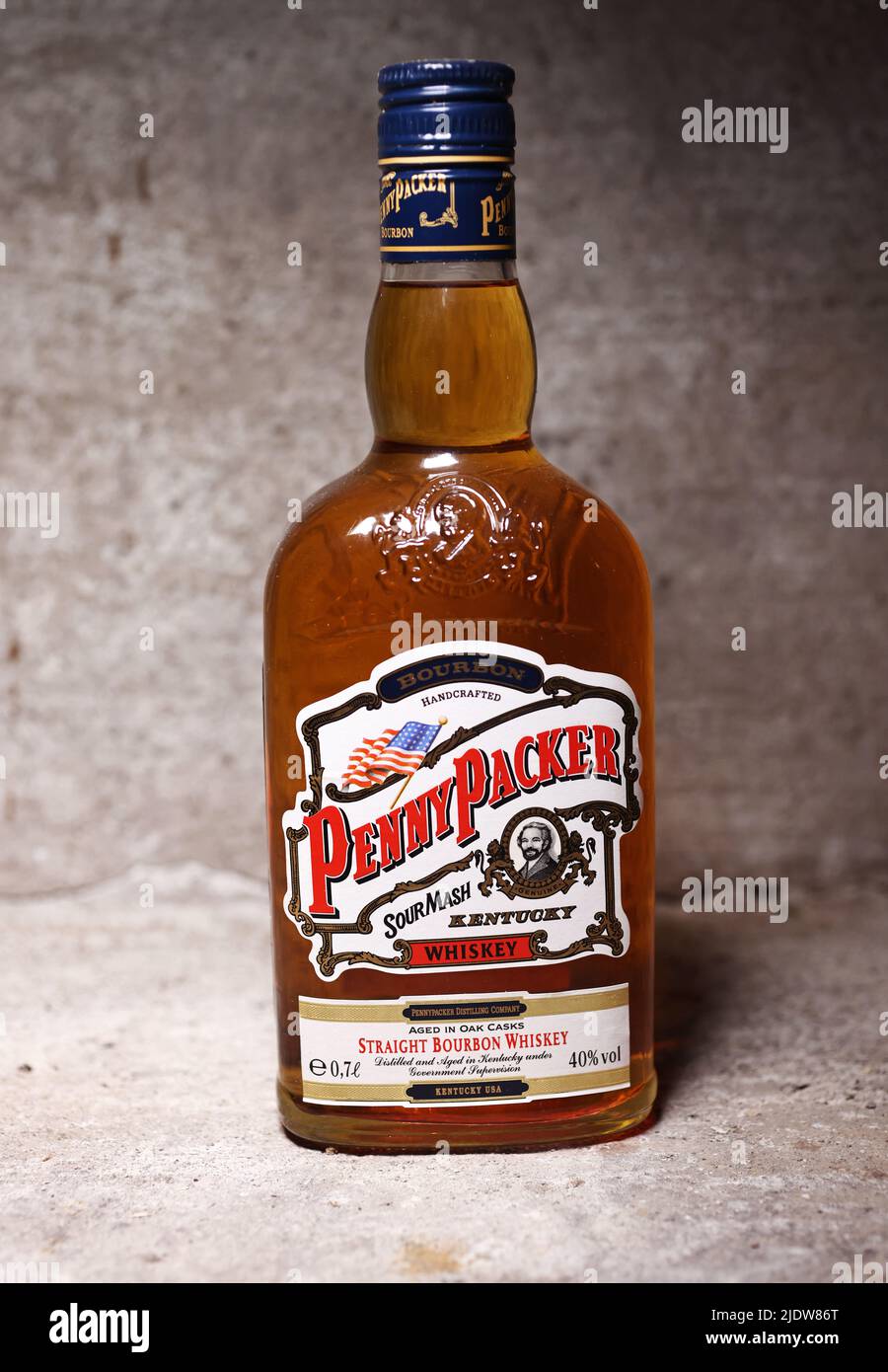 PennyPacker, whisky bourbon droit. Banque D'Images