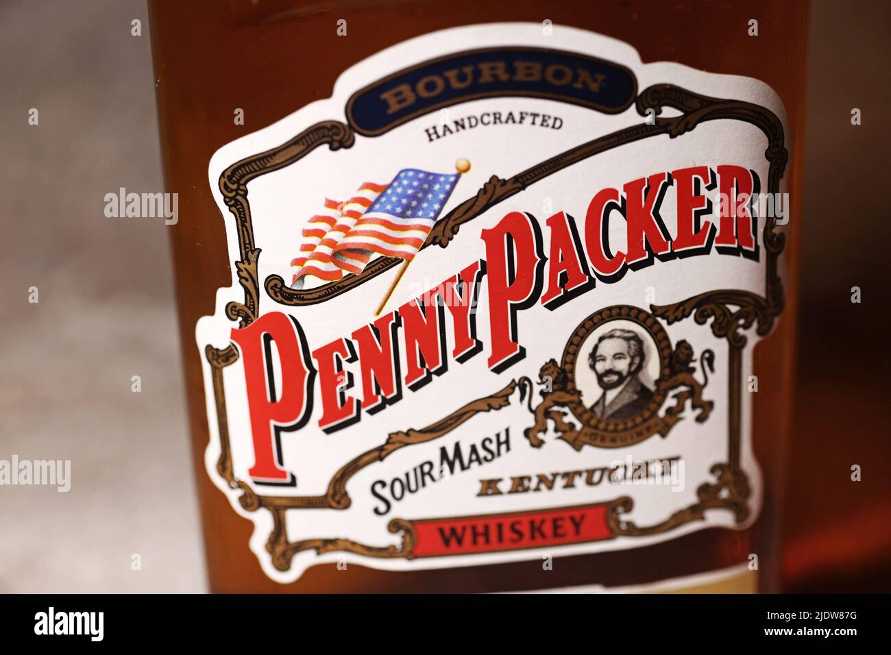 PennyPacker, whisky bourbon droit. Banque D'Images