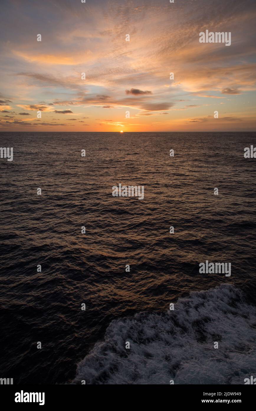 Coucher de soleil de l’océan Banque D'Images