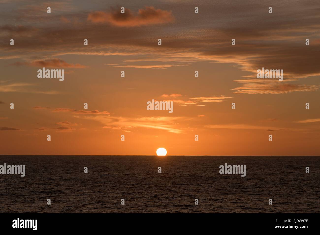 Coucher de soleil de l’océan Banque D'Images