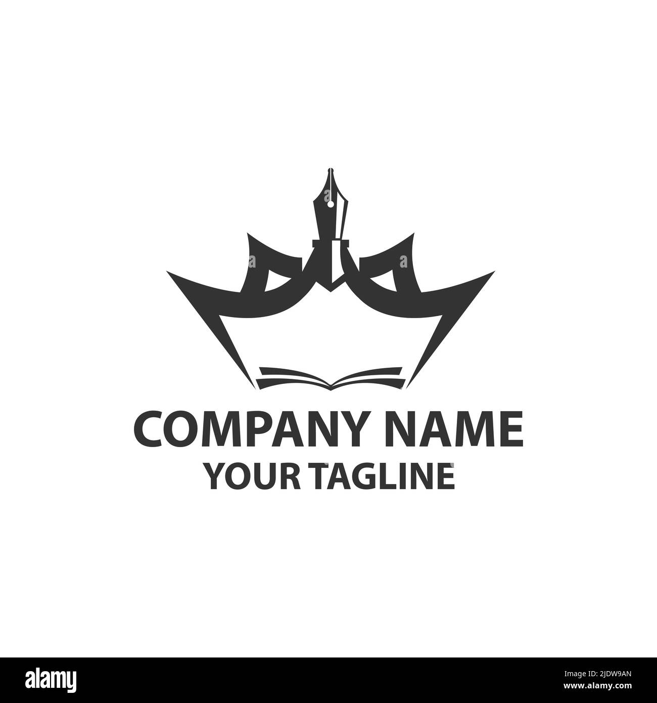 Icône couronne élégante linéaire. Hôtel, boutique, logo spa. Royal, symbole vintage de luxe de couleur dorée.EPS 10 Illustration de Vecteur