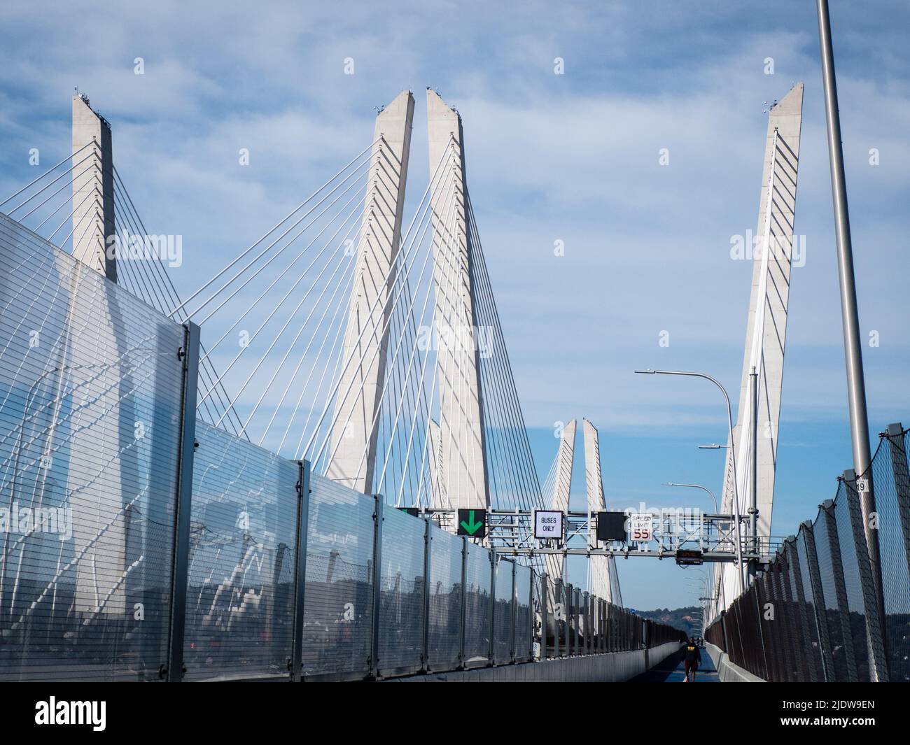 Le nouveau pont Mario Cuomo détails à Tappenzee Banque D'Images