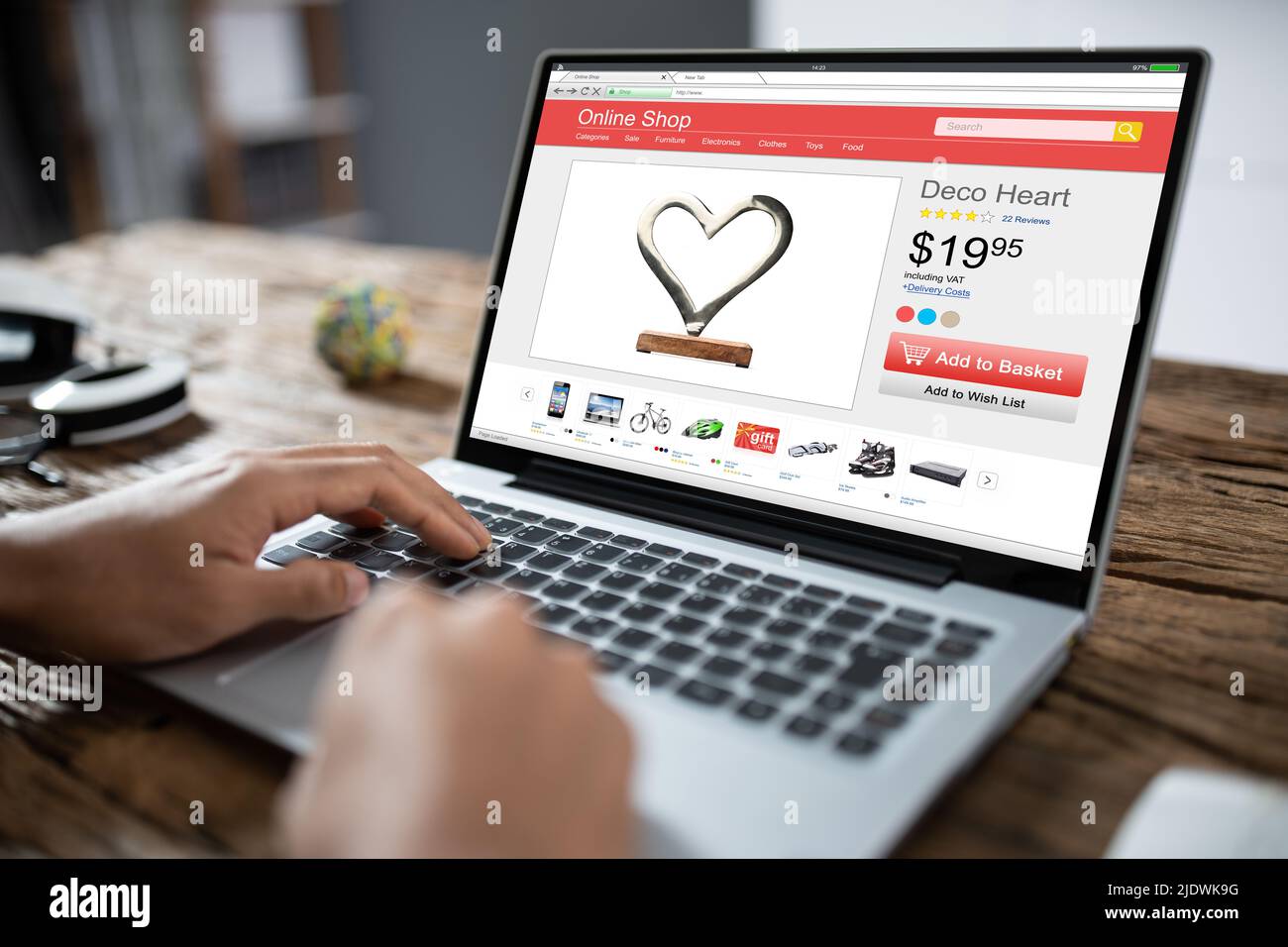 Luxury Designer Home Decor Boutique en ligne. ECommerce Shopping Banque D'Images