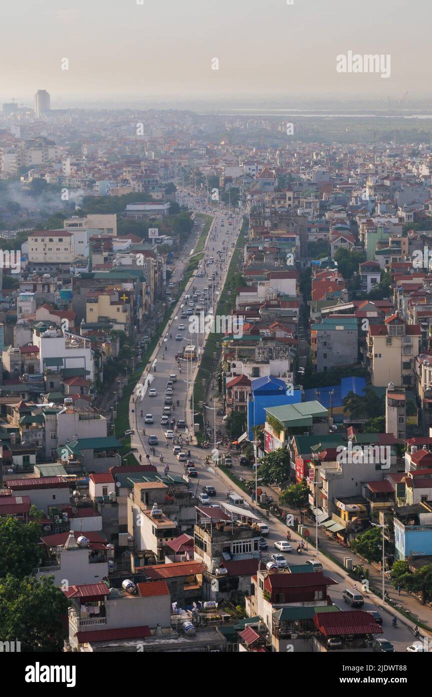 Horizon de la capitale de Hanoï et du lac hoan kiem Vietnam Asie Banque D'Images