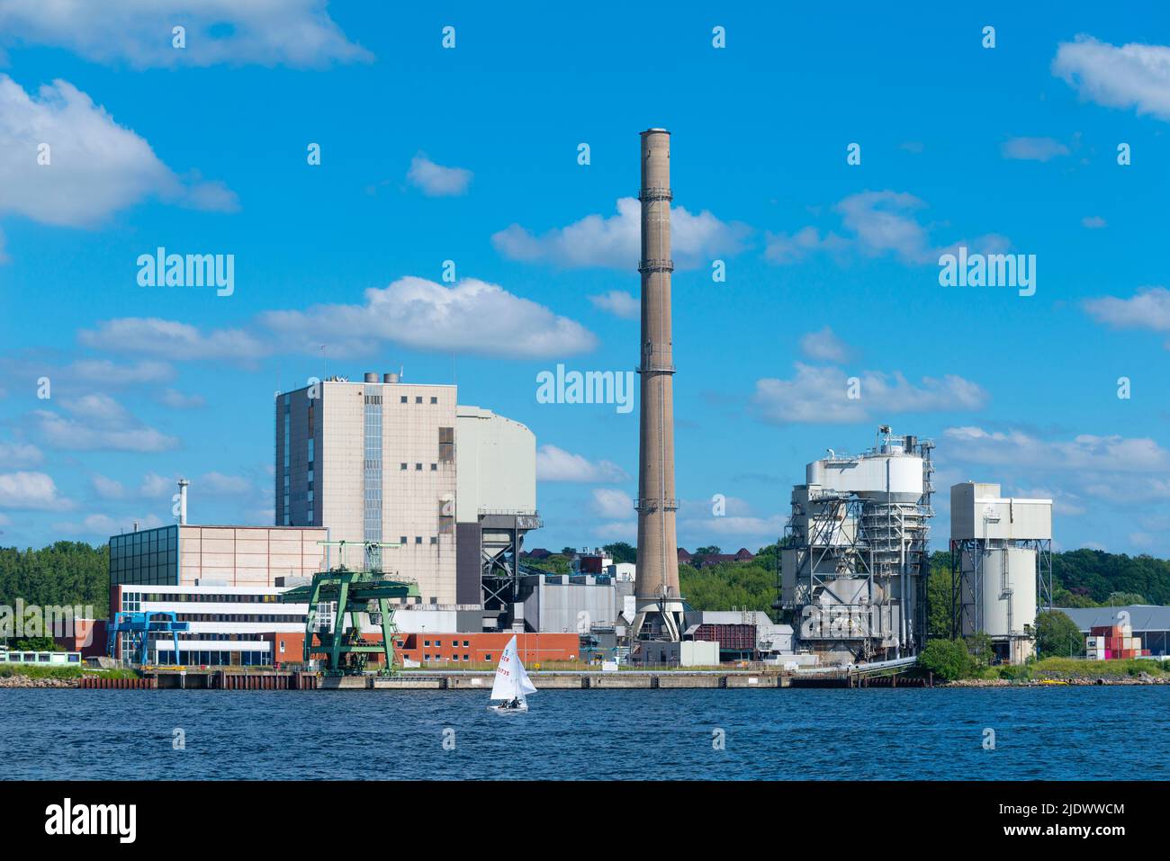 Arrêt de la centrale au charbon sur le fjord de Kiel, Kiel Schleswig-Holstein, dans le nord de l'Allemagne Banque D'Images