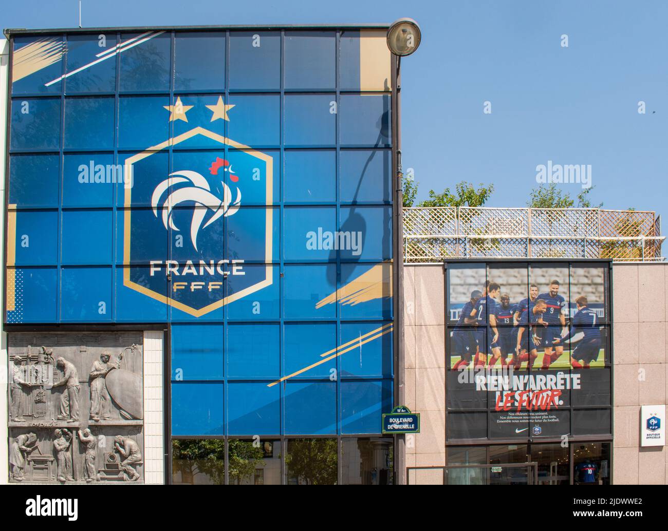 La fédération française de football à Paris Banque D'Images