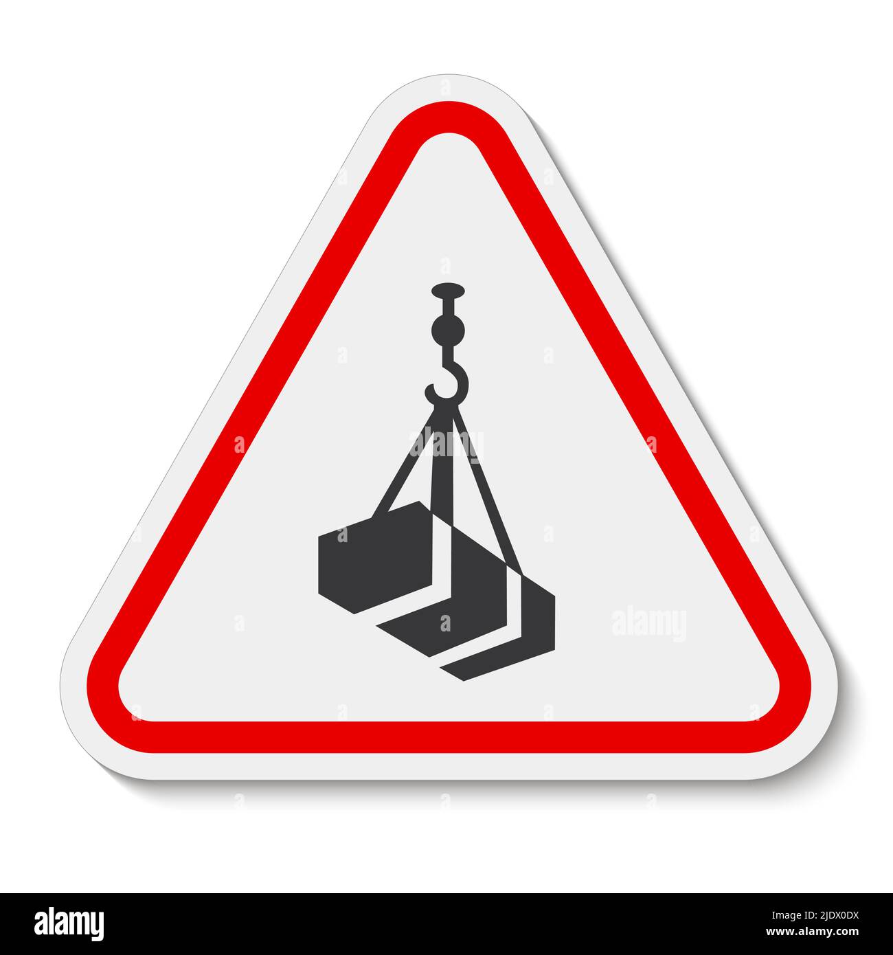 Attention, le symbole de charge suspendue s'isole sur fond blanc, illustration vectorielle Illustration de Vecteur