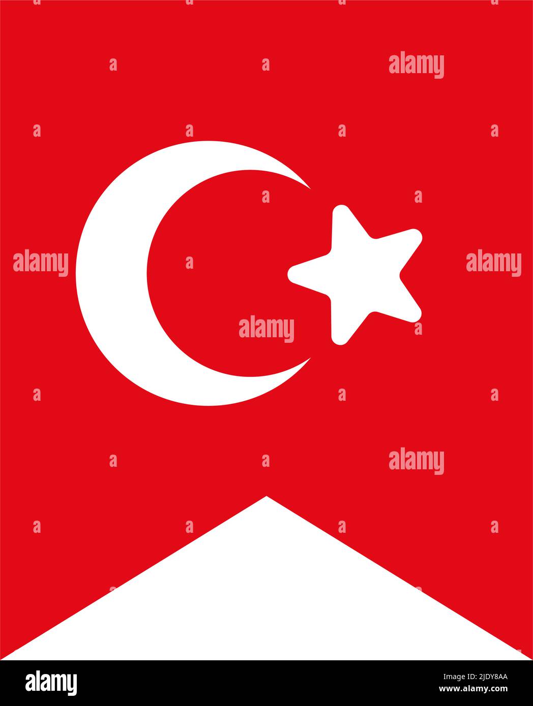 Élégant drapeau turc. Vecteur modifiable. Illustration de Vecteur