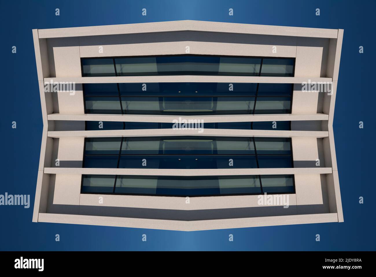 Point de vue abstrait du toit de la bibliothèque à Bodo, Norvège. Banque D'Images