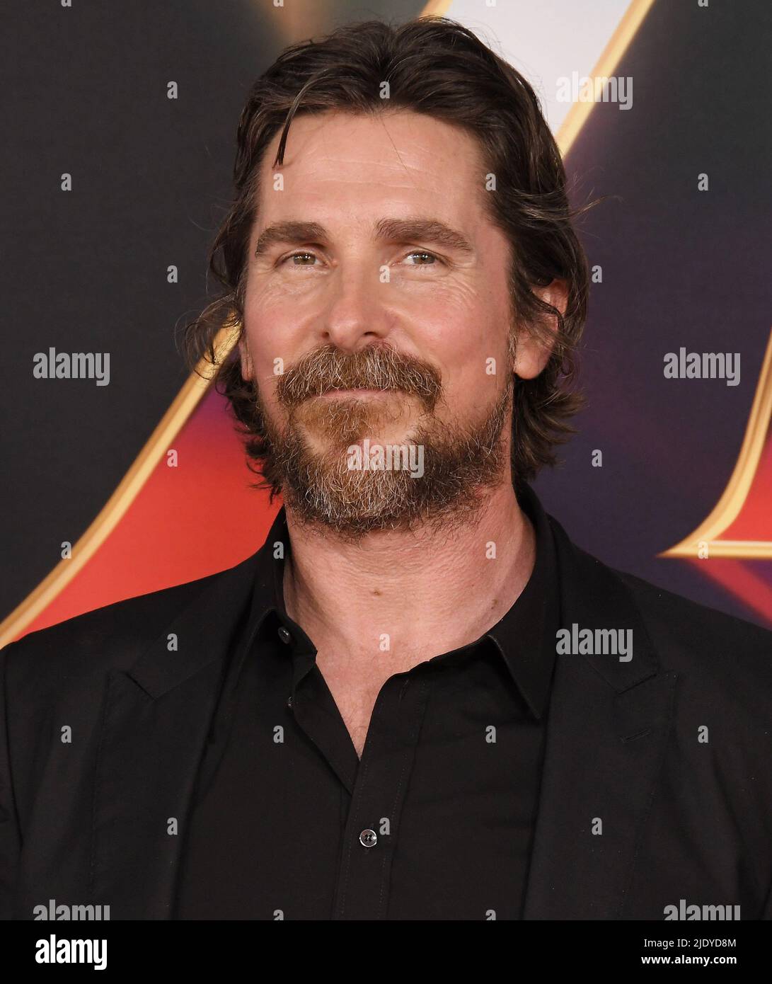 Californie, États-Unis, 23/06/2022, Christian Bale arrive à la première  mondiale de Marvel Studios: LOVE AND THUNDER qui s'est tenue au théâtre El  Capitan le jeudi, ?23 juin 2022. (Photo de la Sathanlee