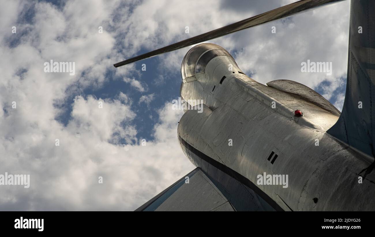 Lockheed Martin F-104 Starfighter contre un ciel nuageux Banque D'Images