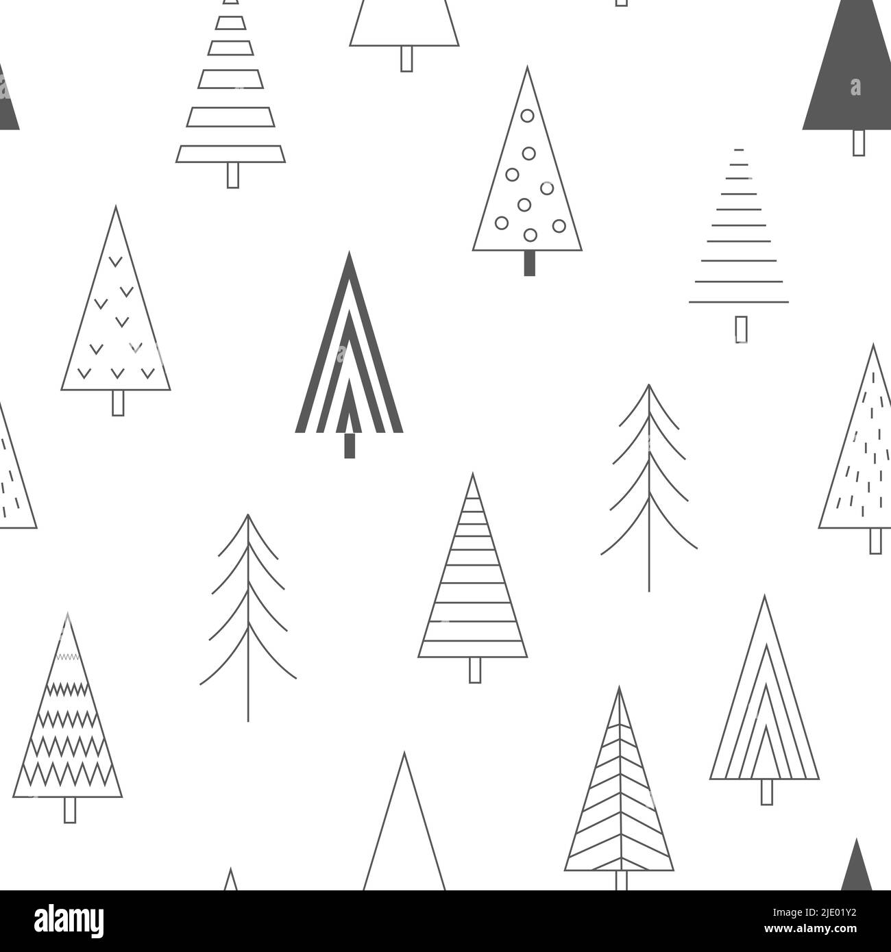 Motif arbres de Noël sans couture. Arrière-plan scandinave avec pins abstraits. Illustration vectorielle Illustration de Vecteur