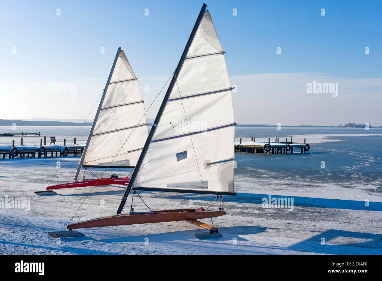 Glace Glider Steinhude hiver Banque D'Images