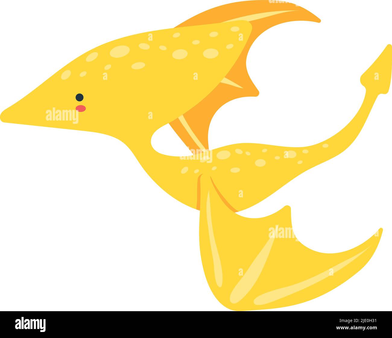 Pterodactyl Clipart Character Design. Adorable dinosaure clip Art. Illustration vectorielle d'un Pterodactyle pour des imprimés pour vêtements, autocollants, douche de bébé Illustration de Vecteur