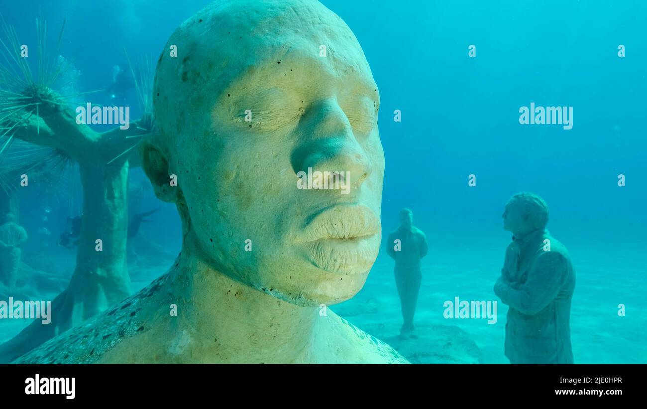 Mer Méditerranée, Chypre. 24th juin 2022. Musée de Sculpture sous-marine Ayia Napa (MUSAN). Artiste sculpteur Jason deCaires Taylor. Mer Méditerranée, Ayia Napa, Chypre (Credit image: © Andrey Nekrasov/ZUMA Press Wire) Banque D'Images