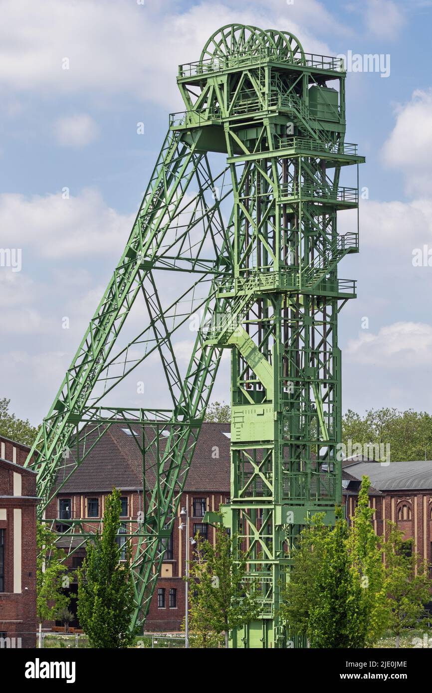 Cadre supérieur au puits de la mine de charbon Friedrich-Heinrich à Kamp-Lintfort. La mine a été fermée en 2012, Banque D'Images