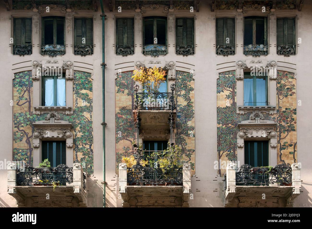 Milan, Liberty, Galimberti House. Banque D'Images