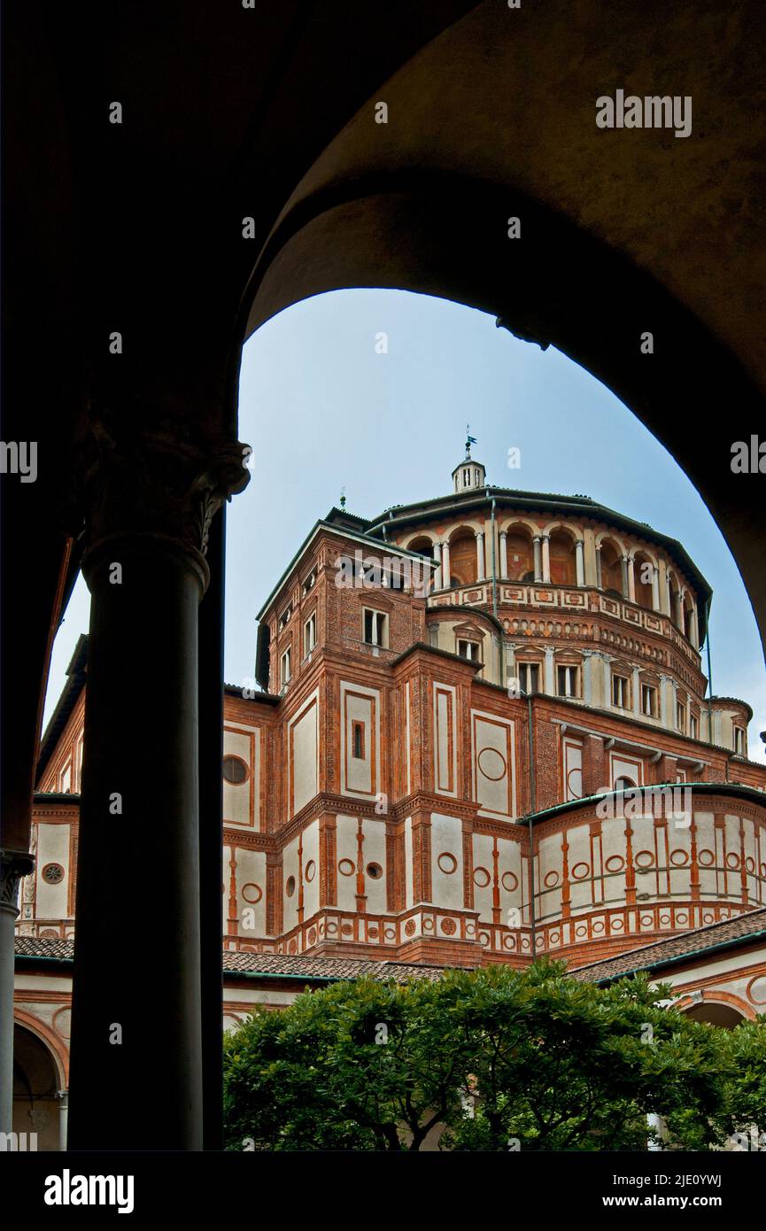 Milan, Basilique de Santa Maria delle Grazie. Banque D'Images