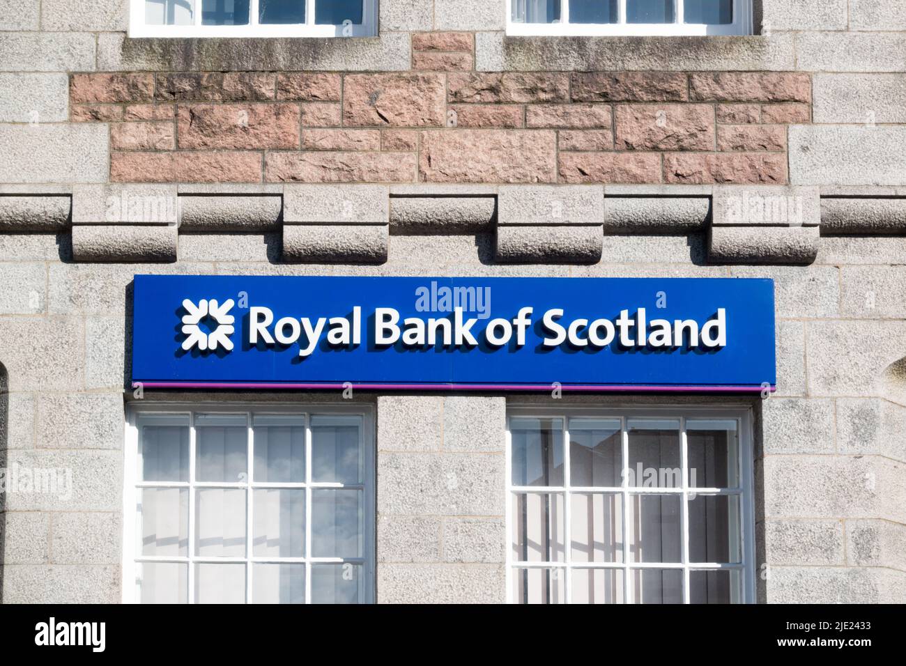 Panneau de la Royal Bank of Scotland à fort William, Highland, Écosse, Royaume-Uni Banque D'Images