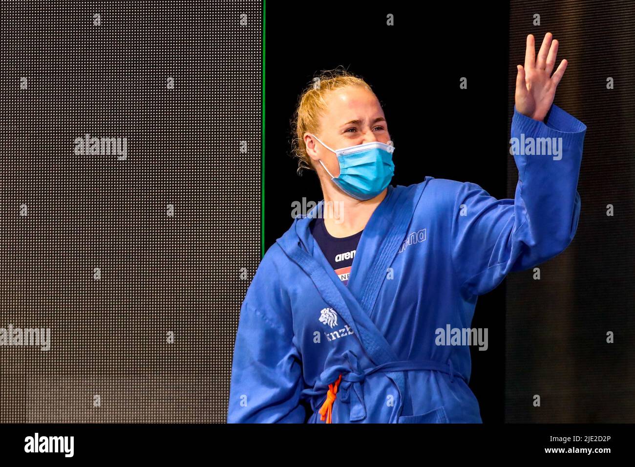 SZEGED, HONGRIE - JUIN 24: Kitty Joustra des pays-Bas pendant les Championnats du monde de la FINA Budapest 2022 match entre les pays-Bas et l'Afrique du Sud sur 24 juin 2022 à Szeged, Hongrie (photo par Albert Ten Hove/Orange Pictures) KNZB Banque D'Images