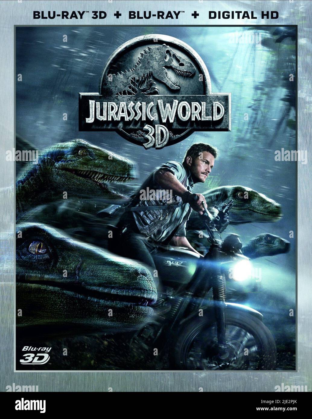 CHRIS PRATT, affiche de film JURASSIC WORLD, 2015 Banque D'Images