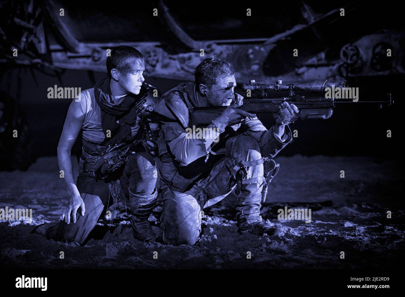 CHARLIZE THERON, TOM HARDY, MAD MAX : FURY ROAD, 2015 Banque D'Images