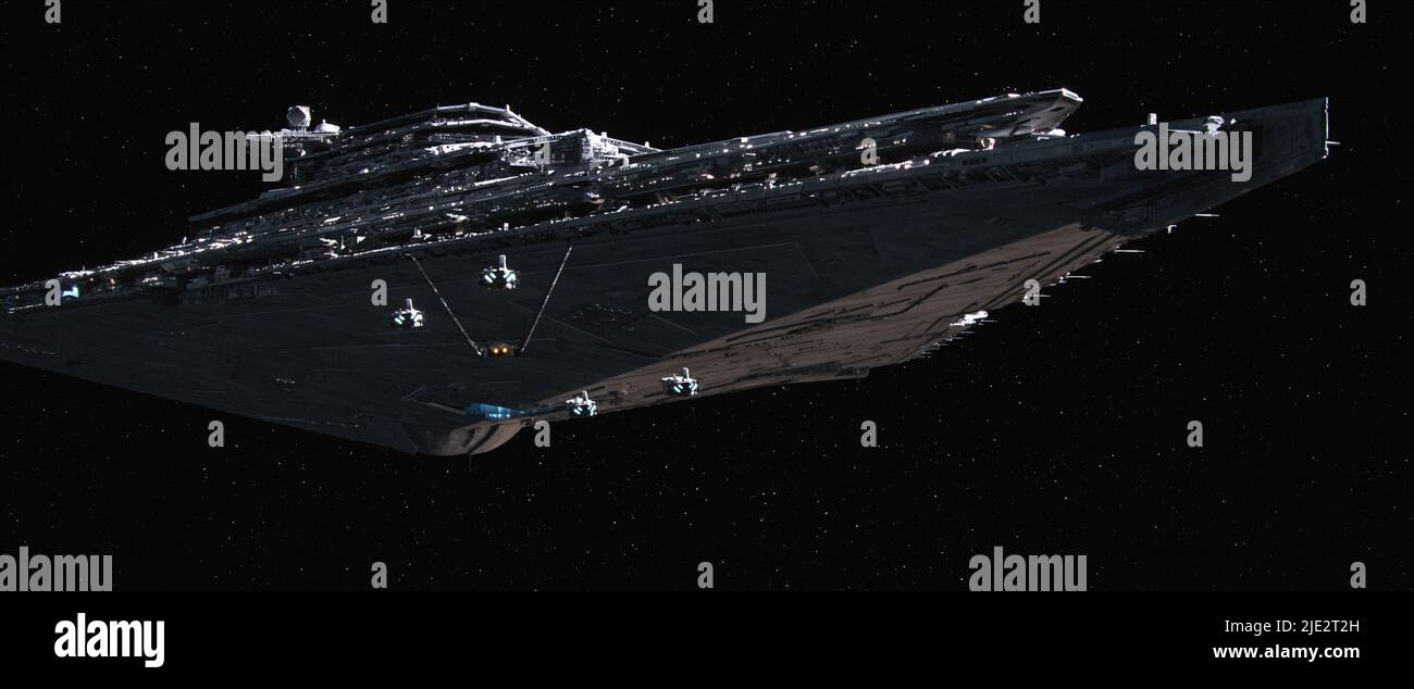 STAR DESTROYER, STAR WARS: ÉPISODE VII - LA FORCE S'ÉVEILLE, 2015 Banque D'Images