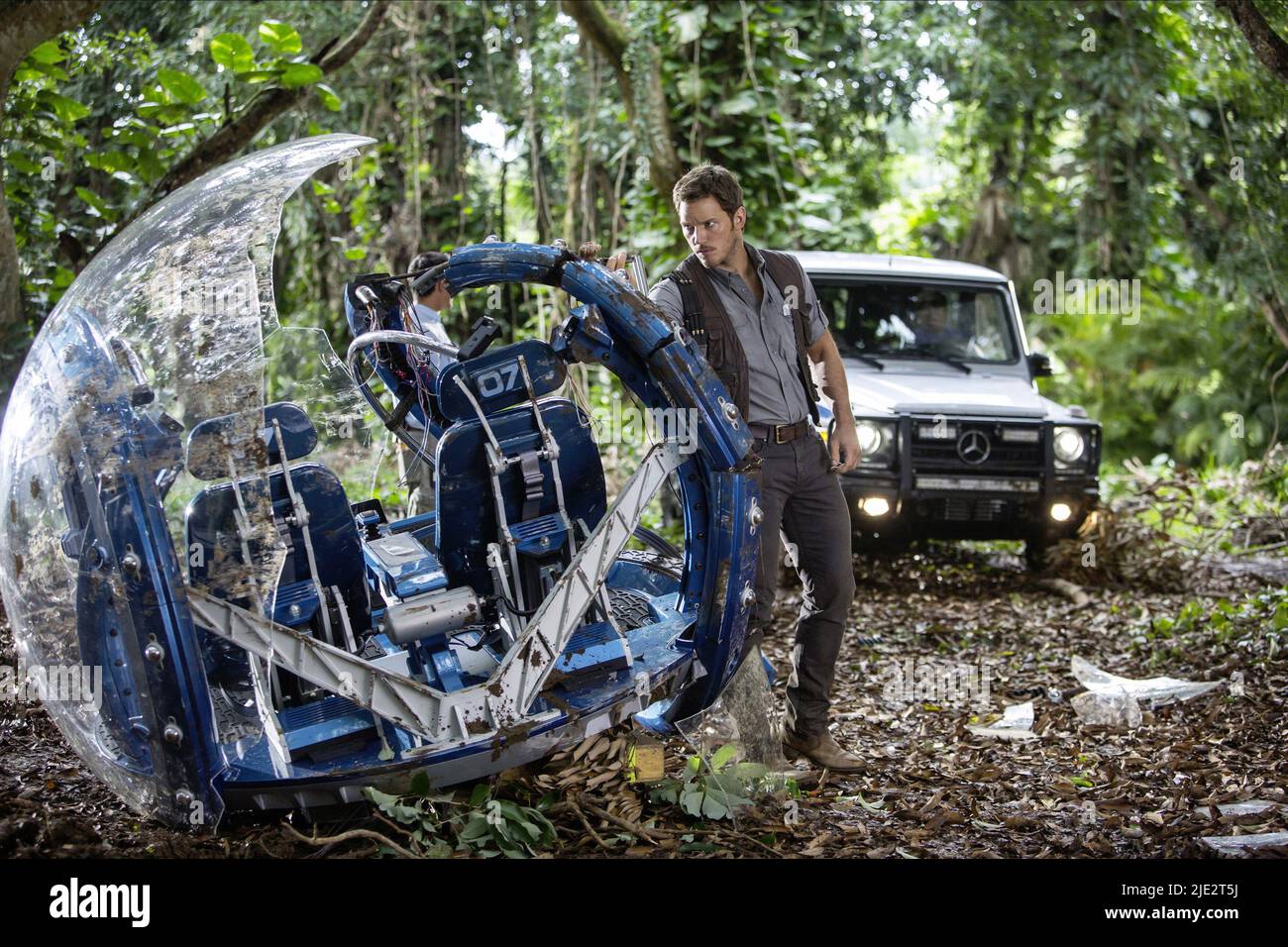 CHRIS PRATT, JURASSIC WORLD, 2015 Banque D'Images