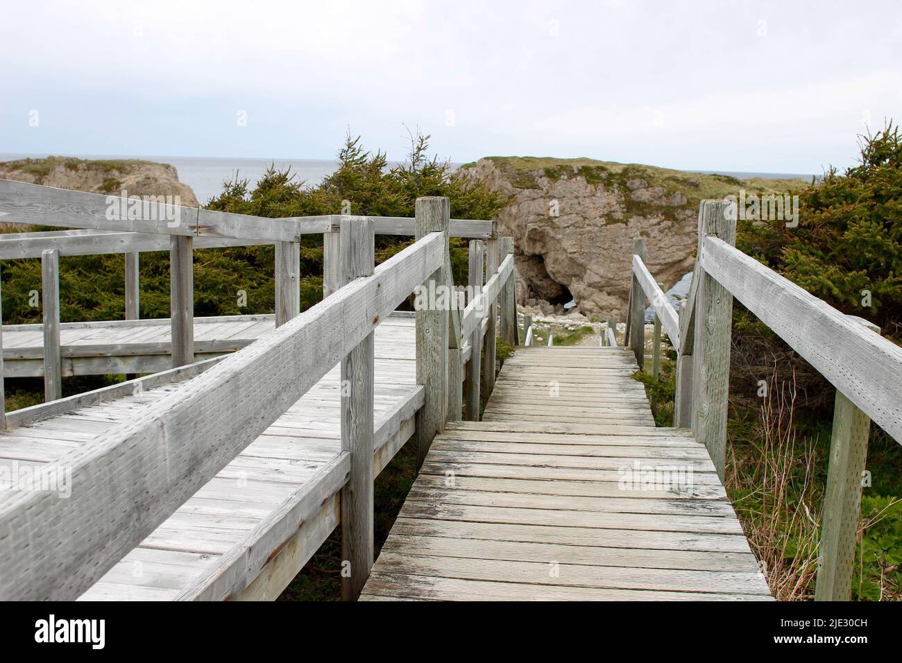 Photo unique du parc provincial Arches à terre-neuve Banque D'Images
