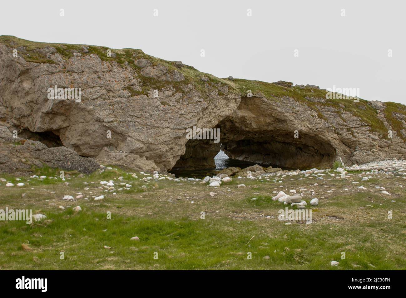 Photo unique du parc provincial Arches à terre-neuve Banque D'Images