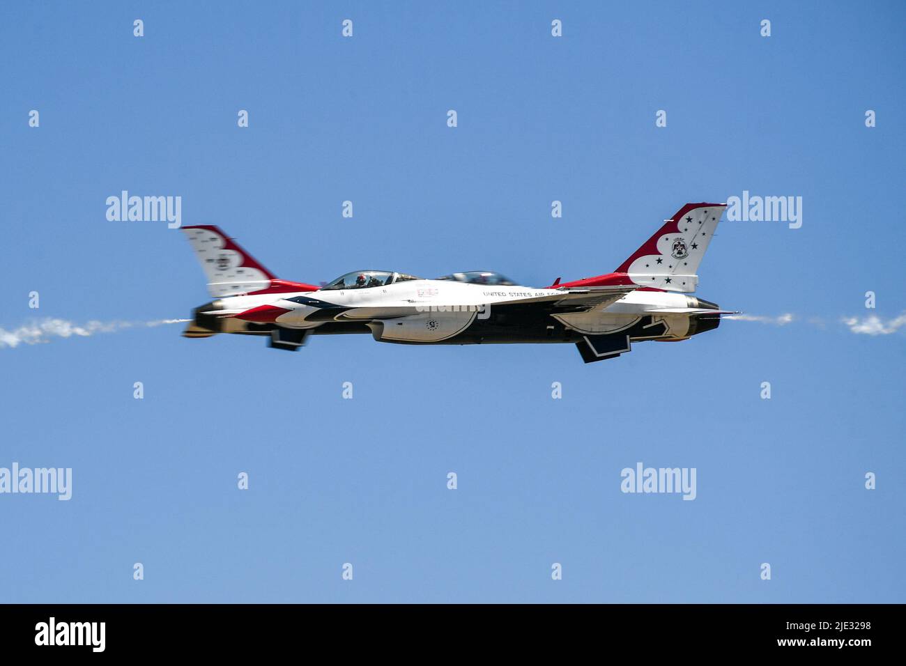 Les Thunderbirds de la Force aérienne des États-Unis sont arrivés à 24 juin 2022, à la base aérienne de Hill, pour les guerriers au-dessus du spectacle aérien et spatial de Wasatch qui se passe à 25-26 juin. (É.-U. Photo de la Force aérienne par Cynthia Griggs) Banque D'Images