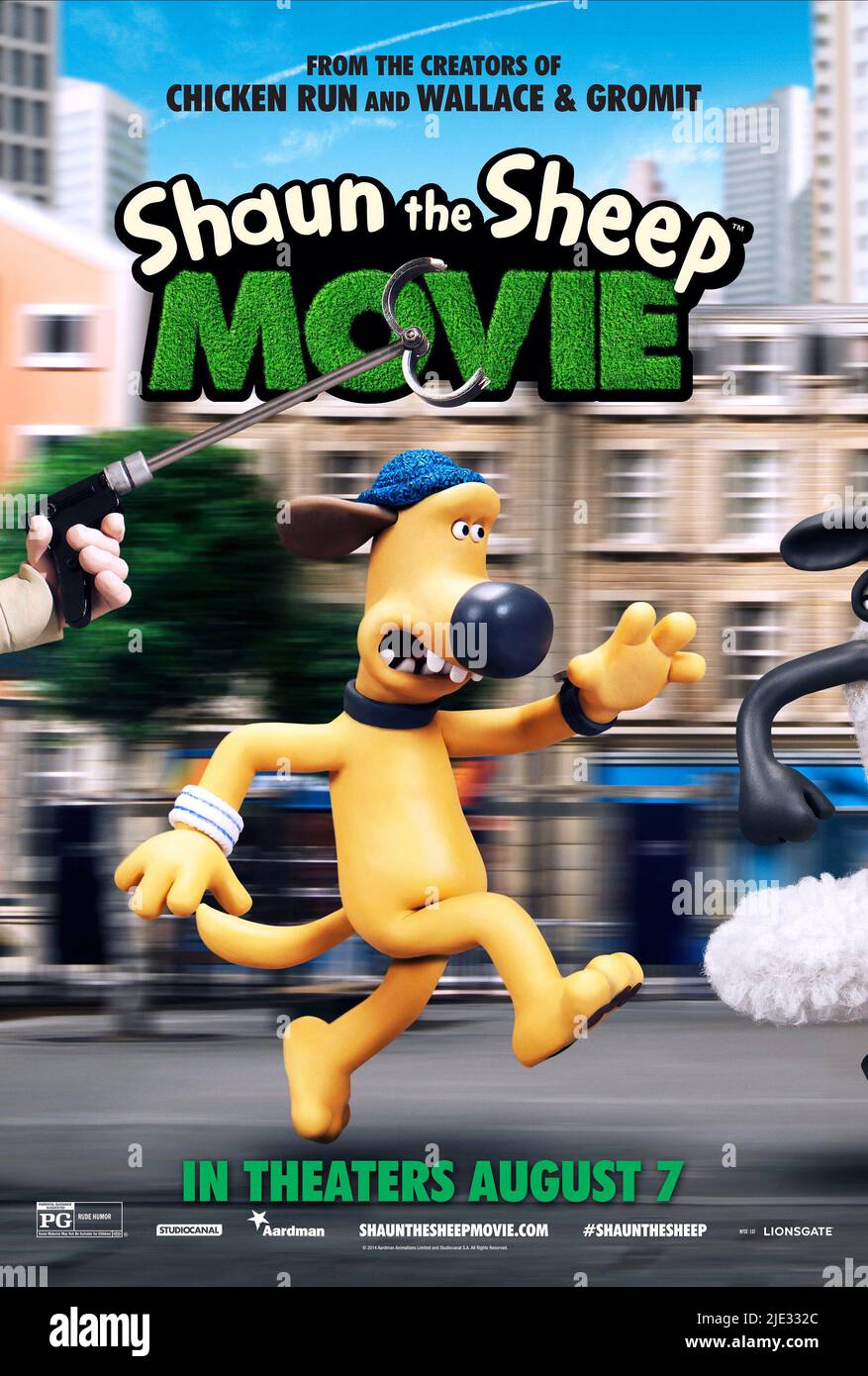 AFFICHE BITZER, FILM SHAUN THE BREBIS, 2015 Banque D'Images